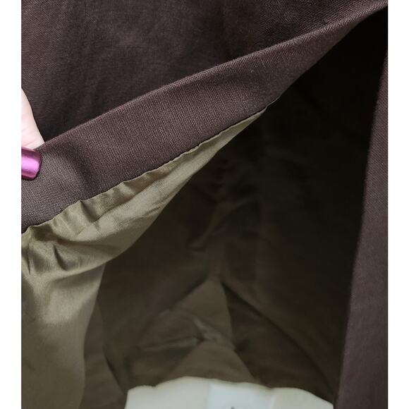 Papell Boutique Brown Sleeveless Embroidered V Neck Maxi Dress 10 Lightweight - Picture 5 of 5